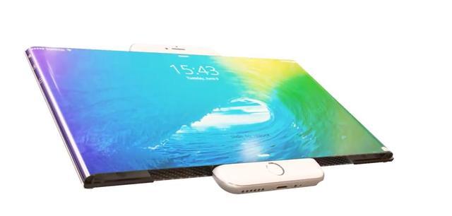 ����ĳ�Ƽ���վ����ع�һ��iPhone��Ƹ���ͼ�����������۵���Ļ�ǳ��𺳡�����˵������ֻ�����Ͽ���������������Galaxy S7 Edge����ƻ��Home��֮������ӣ������˲���˼����ǣ��ֻ���Ļ�����������Σ�һ��˲��Ŵ�N��������iPad��